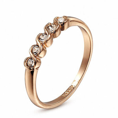 5 diamond 18k gold ring
