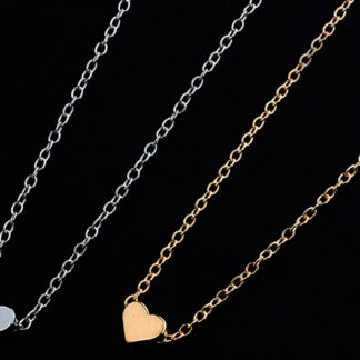 cute small heart pendant chain necklace