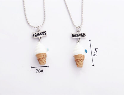 ice cream best friends necklaces