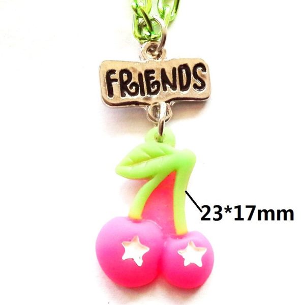 Cute Kawaii Anime Ice Cream Cherry Pendants BFF Chain Necklaces - Retailite