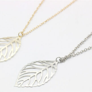 gold and silver leaves necklaces