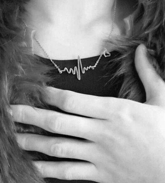 music heartbeat necklace