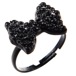 black bow ring