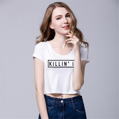White killin it women's t-shirt