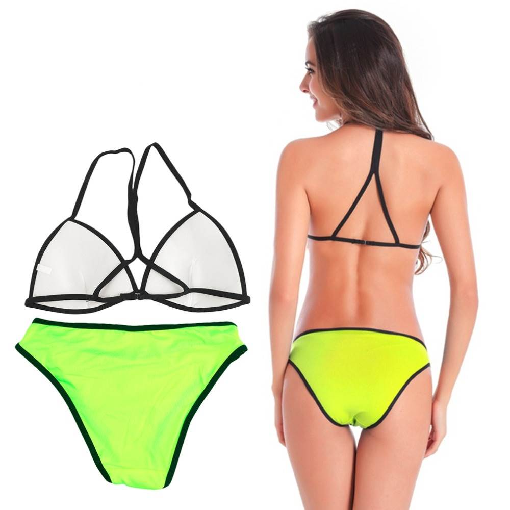 highlighter yellow swimsuit