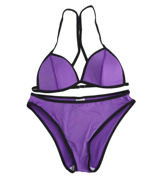 purple swimsuit