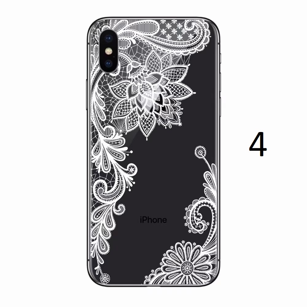 headphones adapter iphone 6 for / Floral  XR White / Cases XS  Lace Max XS Henna Clear Retailite iPhone