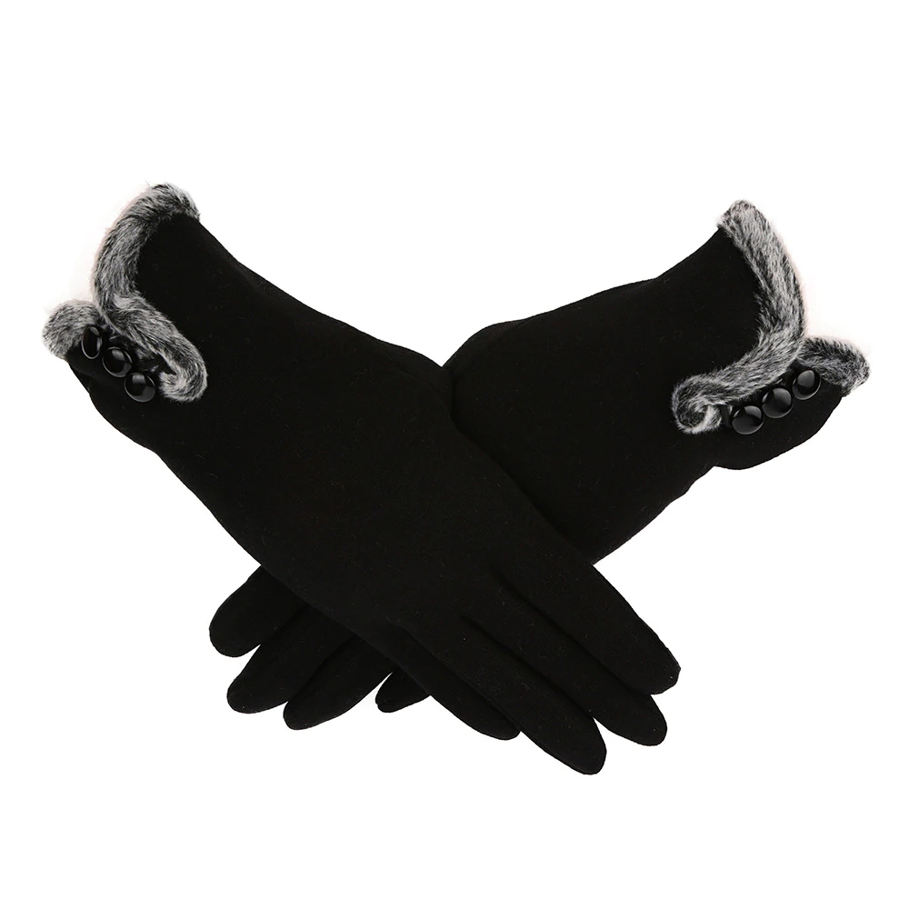 Women's Faux Fur Lined Gloves - Retailite