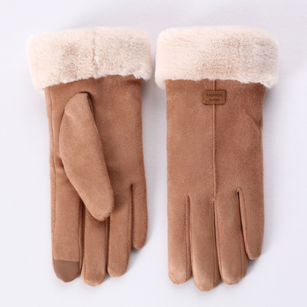 womens faux fur gloves