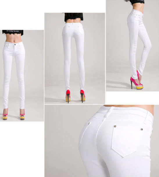 white slim fit jeans ladies