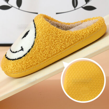 smiley face slippers up close