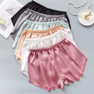 Pink Silk High Waisted Women's shorts