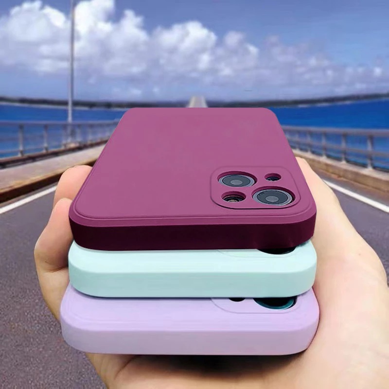Luxury Square Clear Tpu Case For Iphone 11 12 13 Mini Pro Max Soft